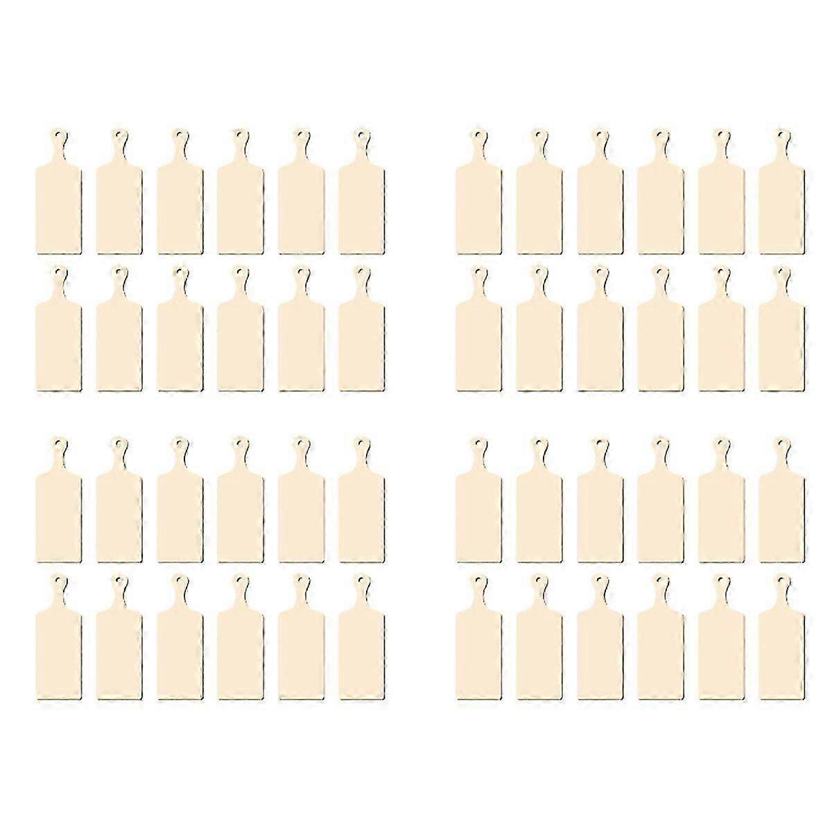 48 Pcs Unfinished Wooden Mini Cutting Boards with Handle - DIY Craft Charcuterie Paddle Blanks for Crafts