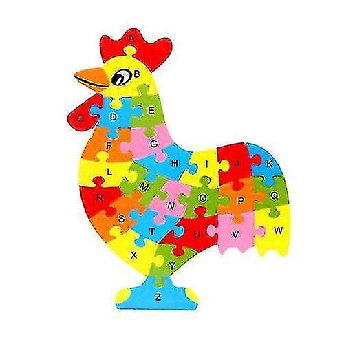 Jigsaw Puzzles Children's Wooden Puzzles Various Animals English Le...
