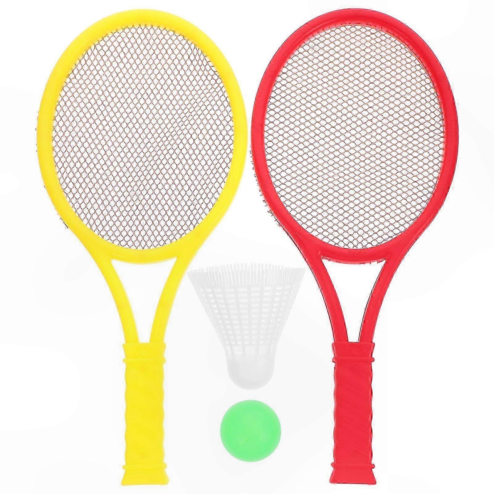 4-Piece Plastic Tennis Racket Set Includes 2 Balls for Outdoor Fun