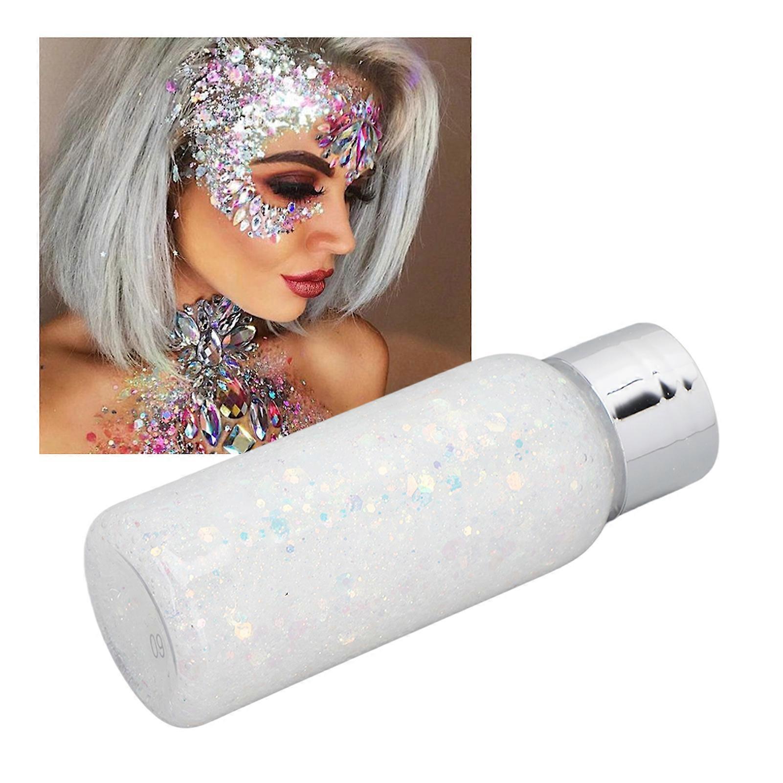 Glitter Eye Shadow Gel #09 White Long Lasting Sparkling Makeup
