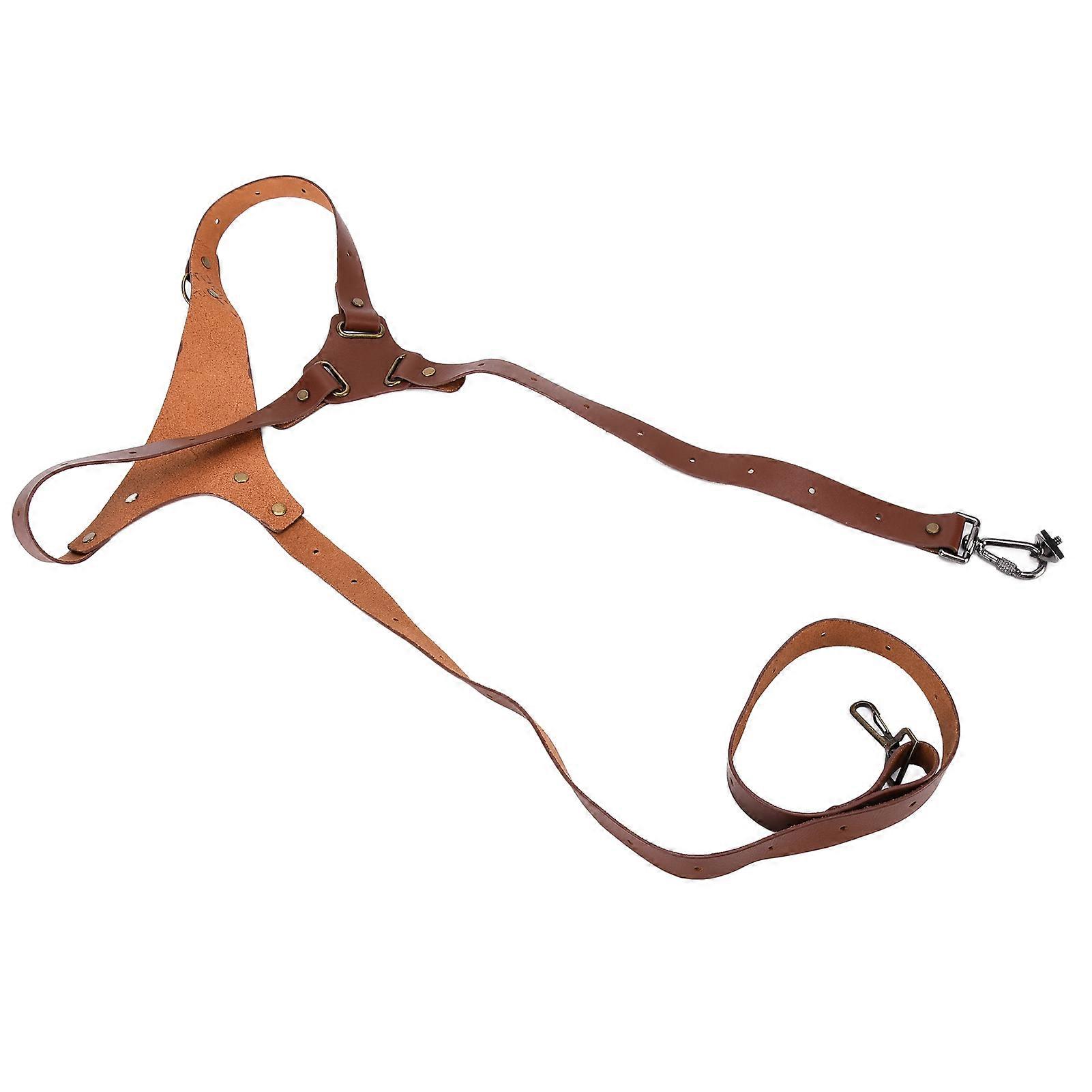 Leather Camera Strap Single Shoulder Harness, 1/4 Screw, Right Side