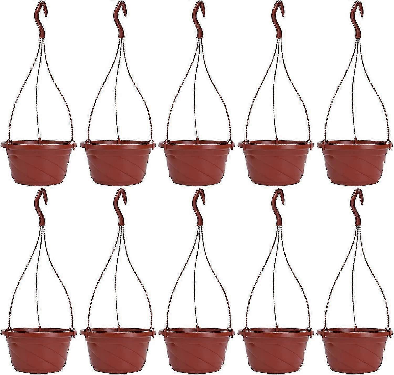 10Pack البلاستيك شنقا الذاتي سقي حديقة زهرة النبات وعاء للنباتات الداخلية في الهواء الطلق