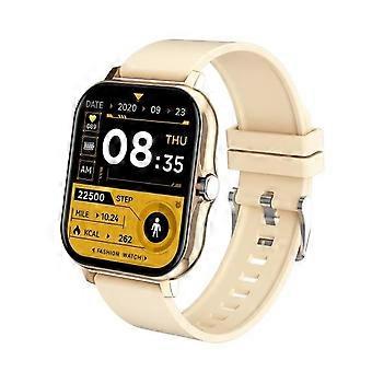 Smart Watch Women Bluetooth Call Music Control Heart Rate Monitor Waterproof (yellow)