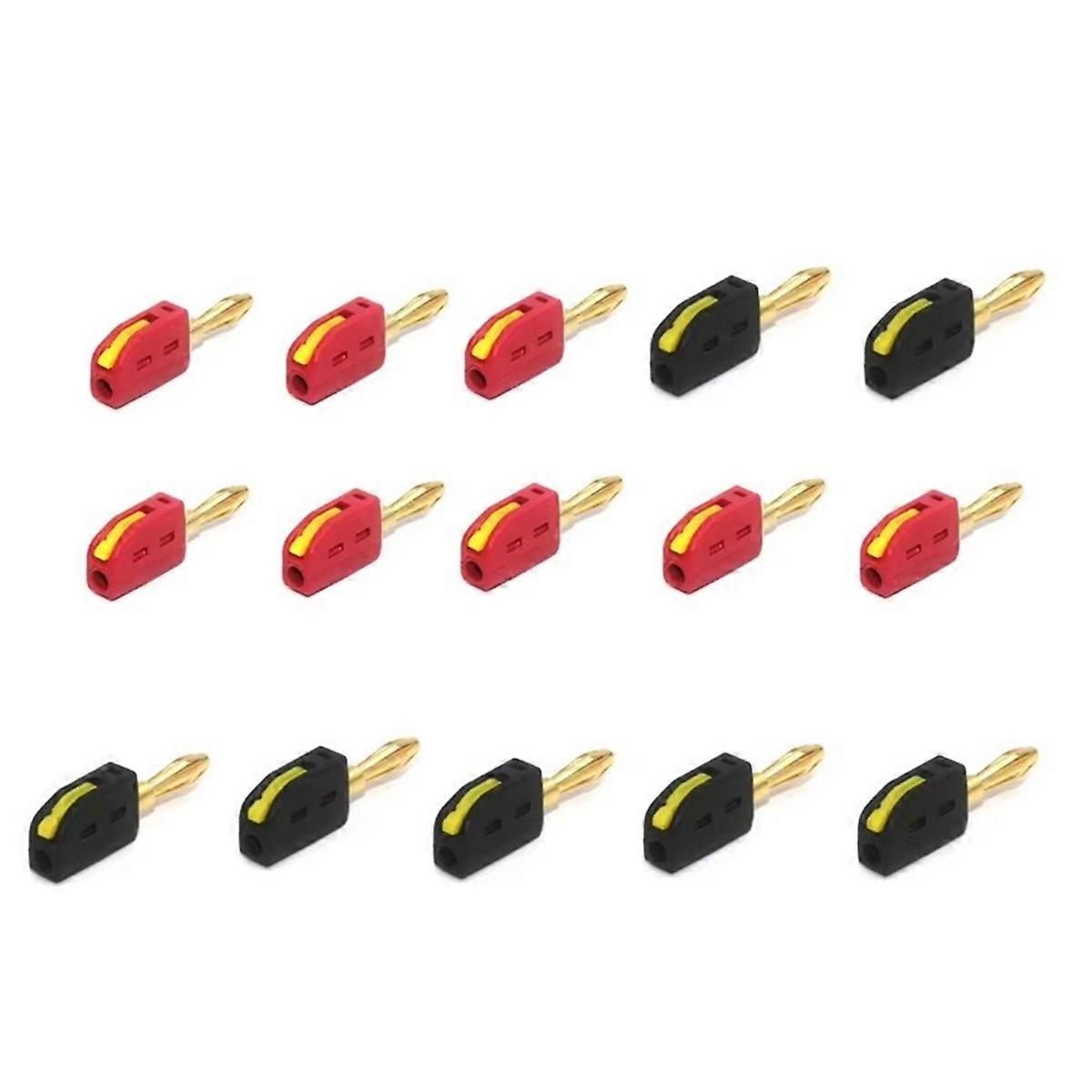 15pcs 4mm Solderless Quick Connect High Current 32A Banana Plug Wire Connector Power Testing Inst ent Plug for Musical