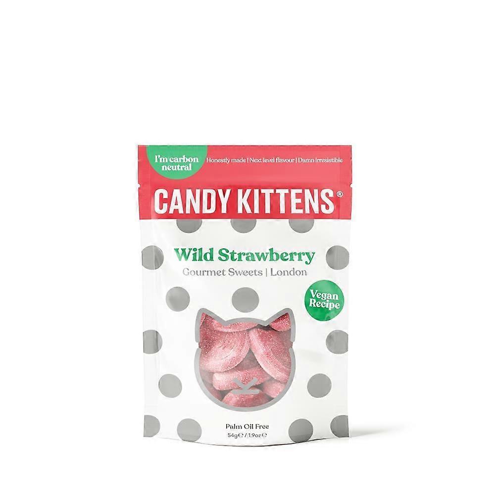 Candy Kittens Άγρια Φράουλα Vegan Γλυκά 54g - 12 Pack