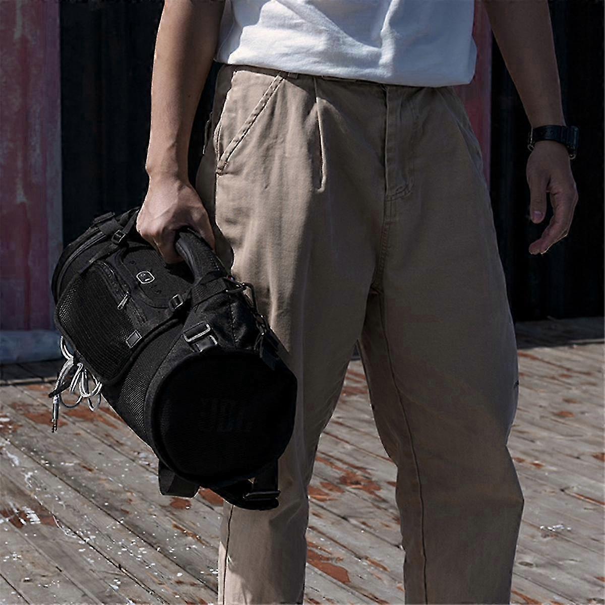 Portable Audio Storage Case Bluetooth Speaker Bag Travel Cover with Shoulder Strap for 1/2/3 Speaker,B hwy