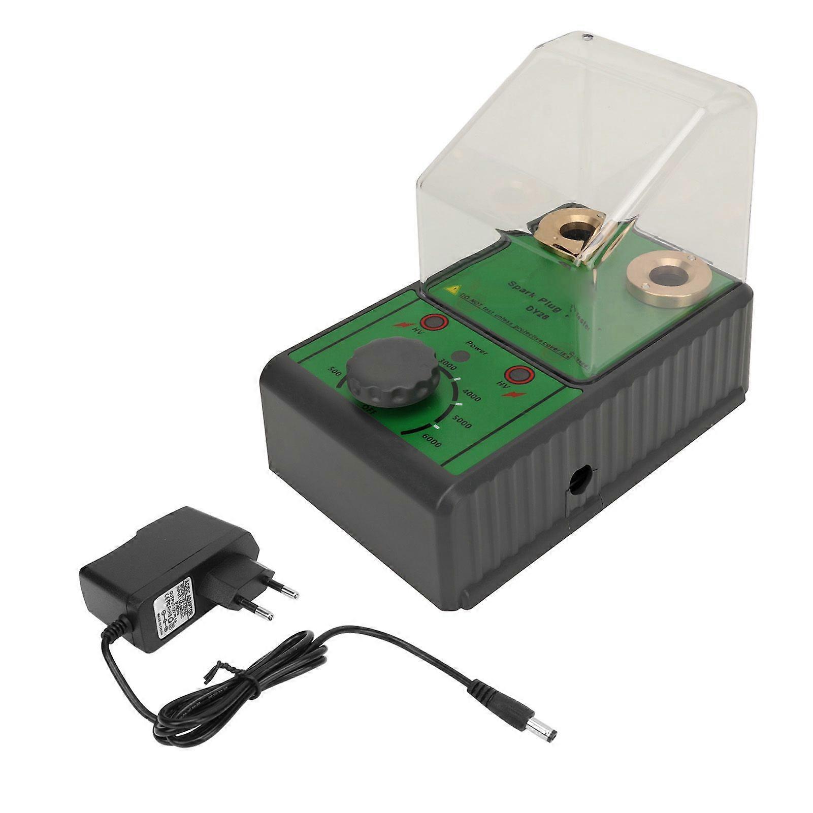 Double Hole Spark Plug Tester Adjustable Frequency Engine Ignition Analyzer for 12V Gasoline Vehicles