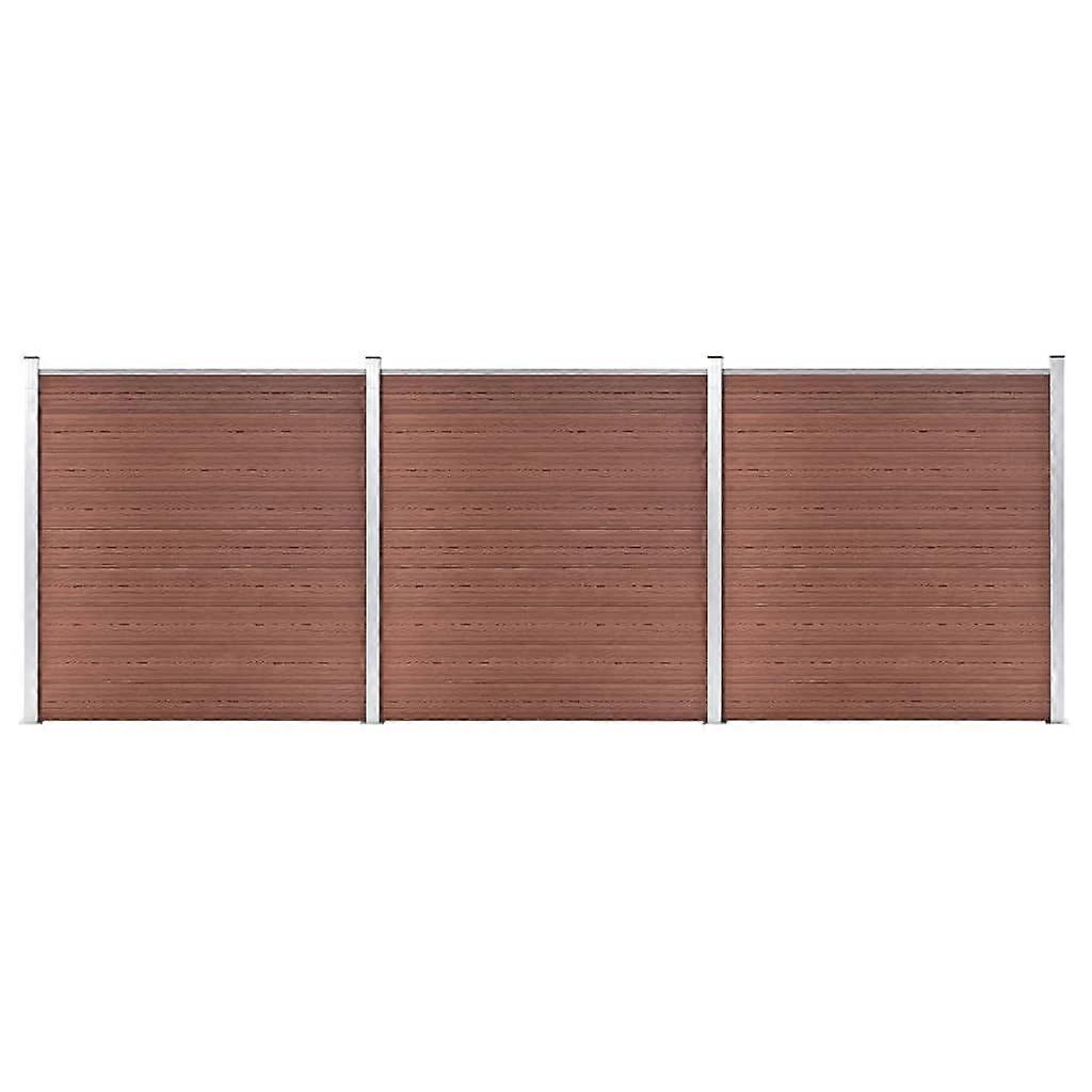 Gartenzaun WPC 526x186 cm Braun