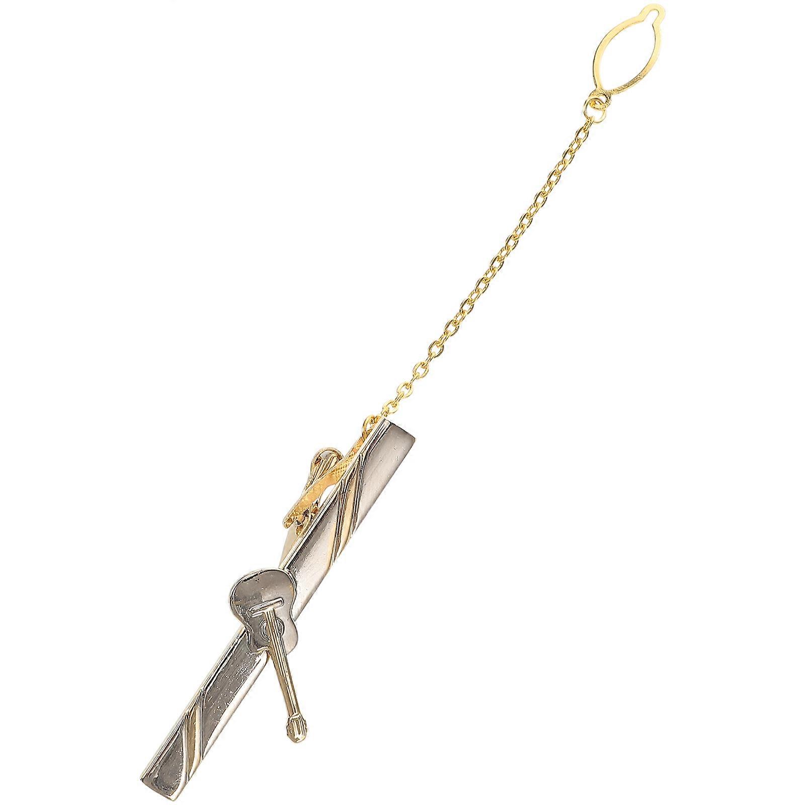 Multi-Color Guitar Tie Clip for Men Featuring Copper Build