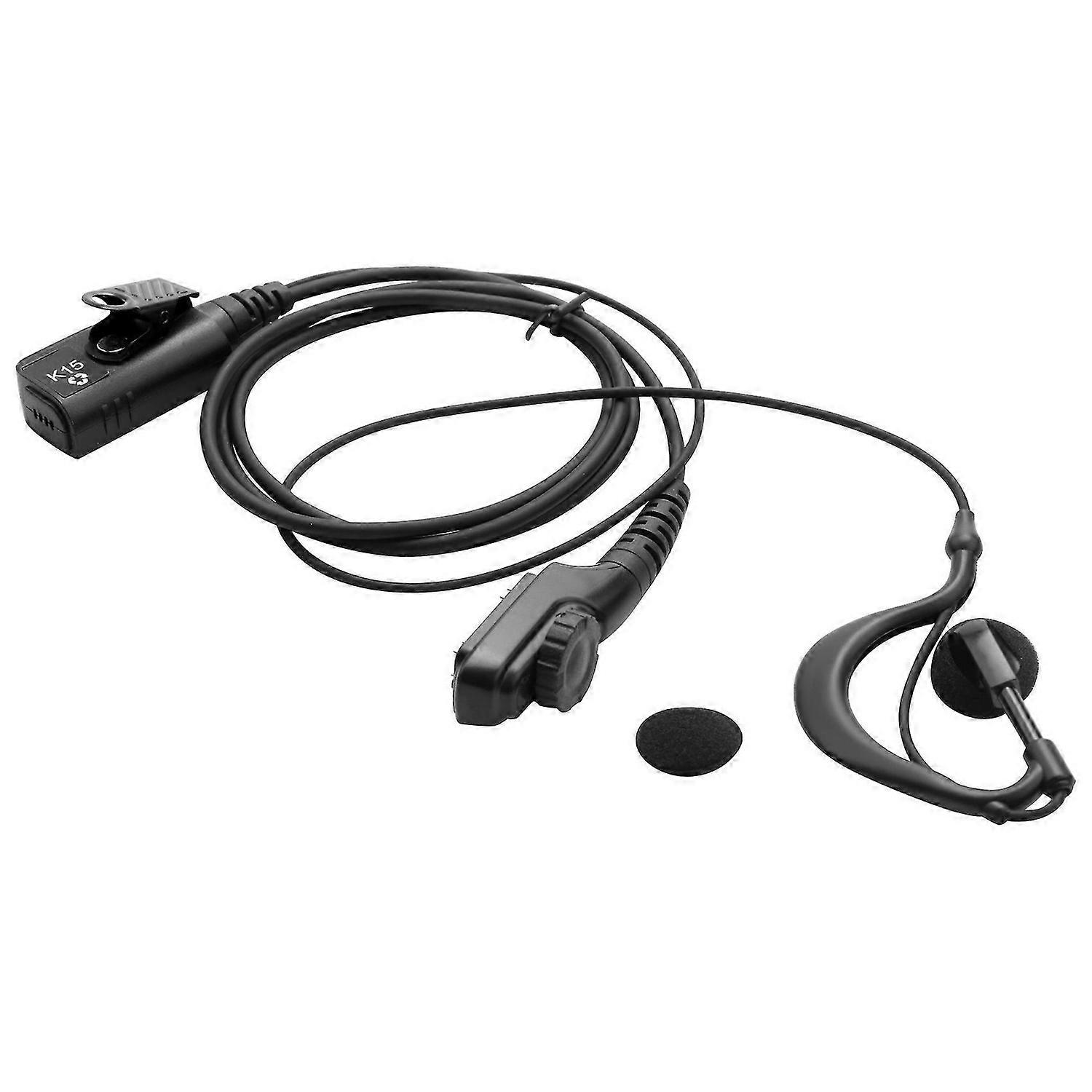 G Shape Earpiece Headset With Big Ptt For Radio