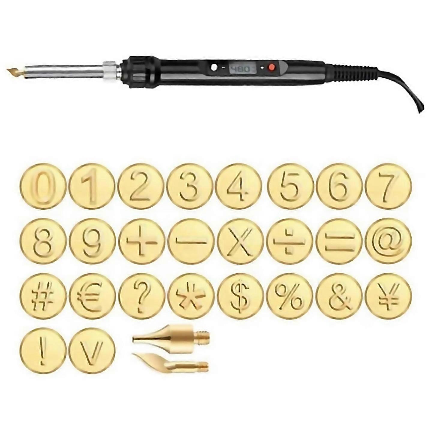 For Diy Woodleather Burning Set 26 Letters Copper Mold Plug