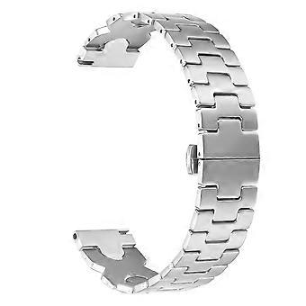 Compatible For Samsung Galaxy Watch 46mm Watch Band Stainless Steel Strap with X-Shaped Butterfly Clasp