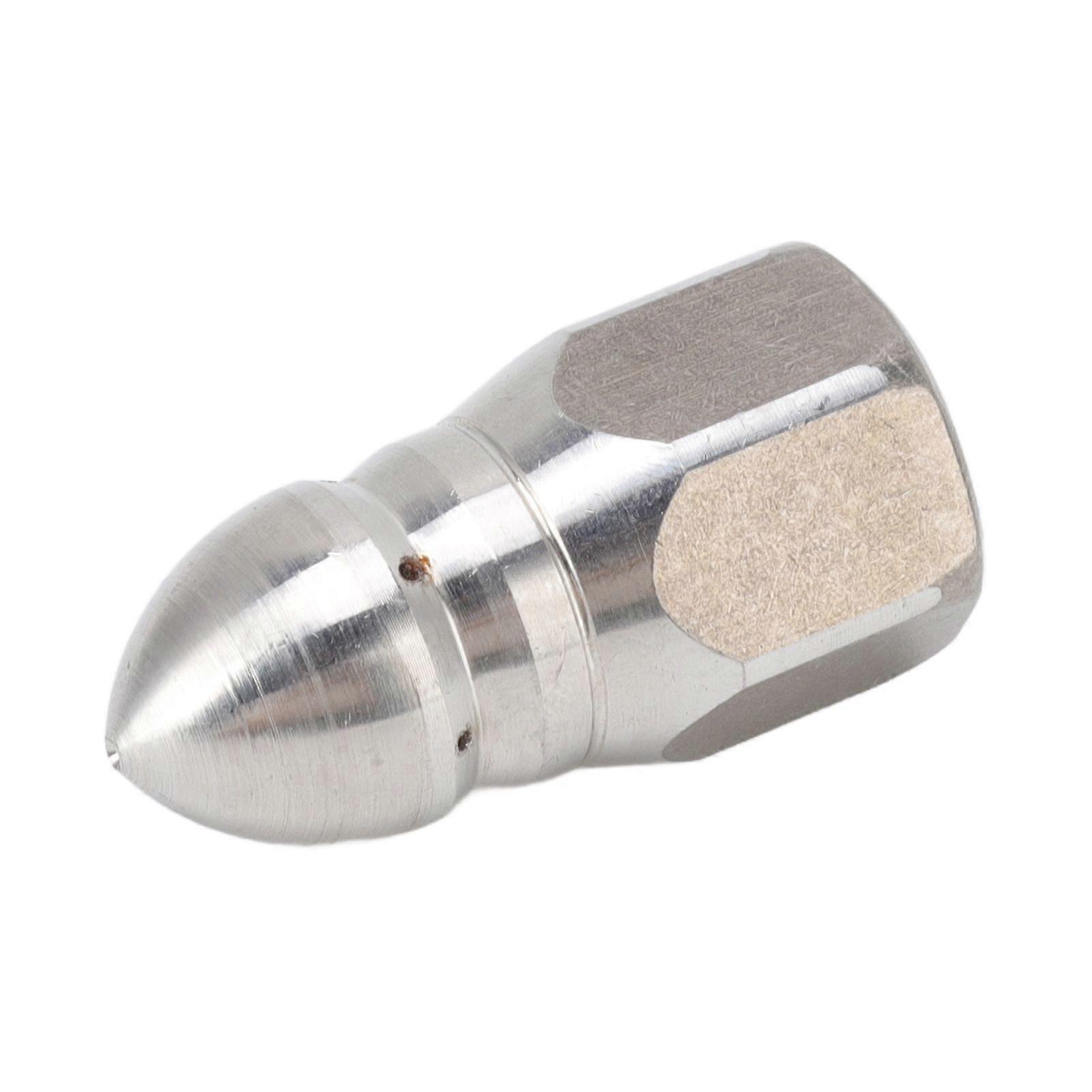 High Pressure Washer Spray Nozzle Stainless Steel Sewer Jetting Nozzle for Industrial Pipe Cleaning G1/4 Internal Thread
