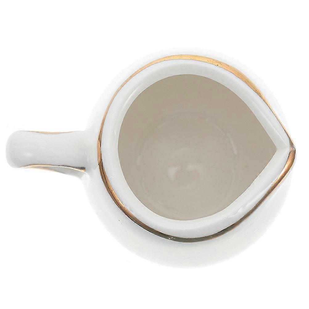 Multi-Function Creamer Dispenser Ceramic Creamer Pitcher White