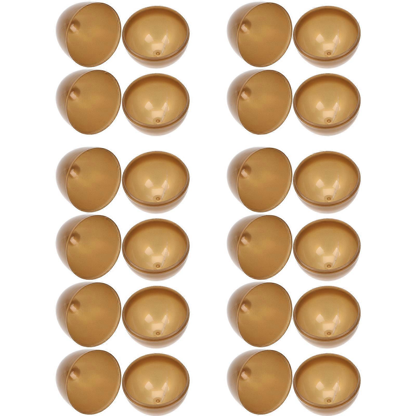 Easter Eggs Decoration Plastic for Decoration Use 12Pcs Golden Easter Eggs