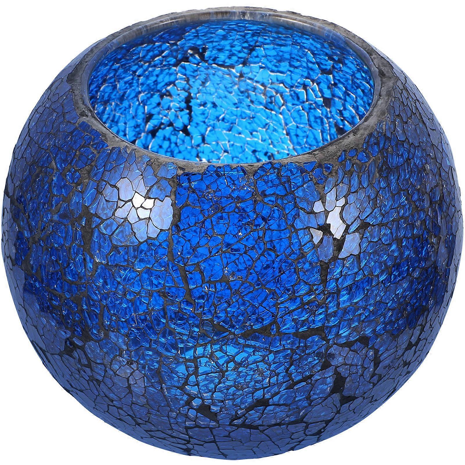 Mosaic Glass Wall Light Shade for Desk Lamp Supply 2Pcs Sky-Blue
