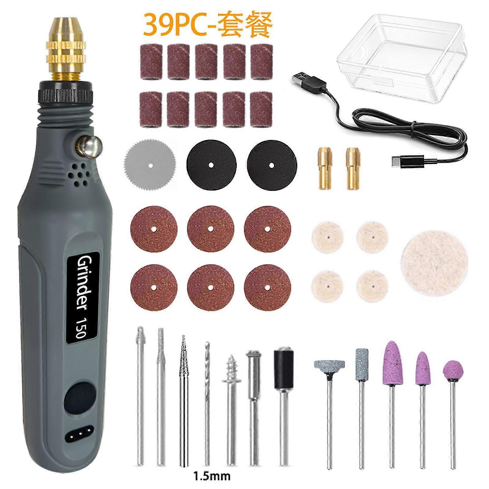 Mini Tool Kit 3.7V Mini Grinder With 3 Variable Speed 39Pcs Accessories