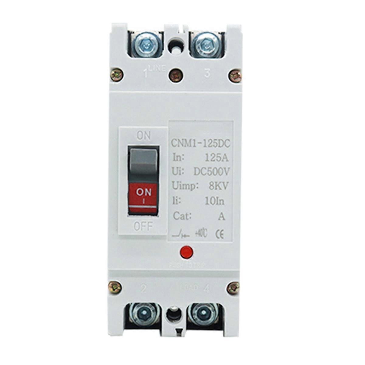 2P DC 500V DC Solar Molded Case Circuit Breaker Overload Protection Switch Protector for Solar Photo