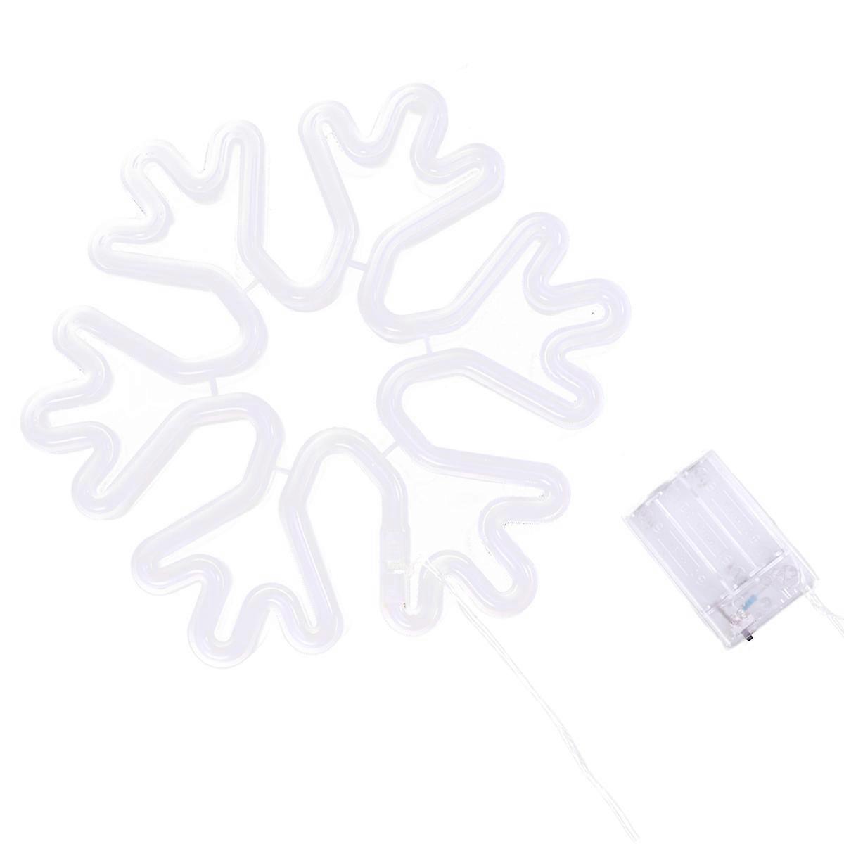 Christmas Night LED Lamp Snowflake Shape Light for Bedroom 2Pcs