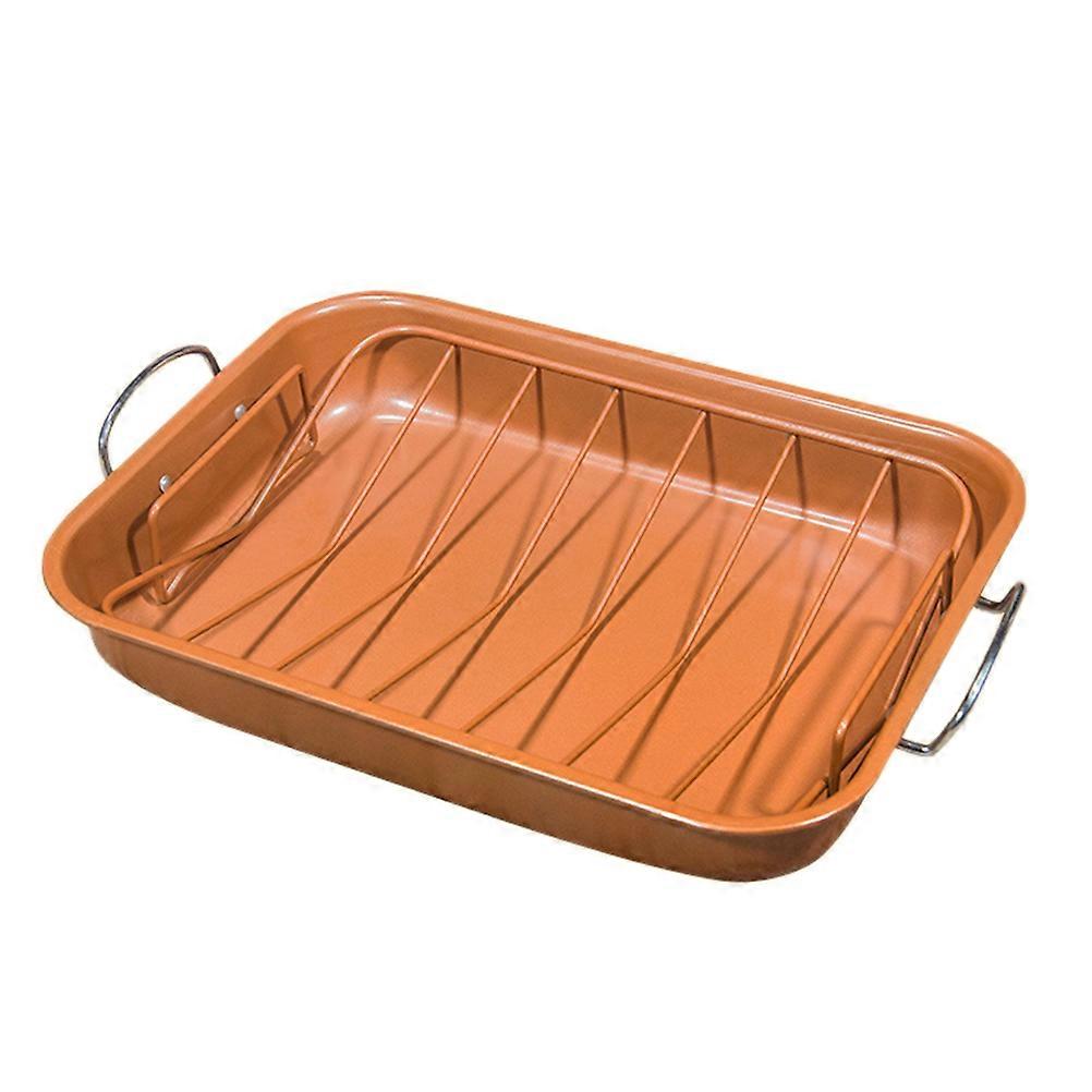 Non-Stick Carbon Steel Baking Tray Pan for Baking and Cooking with U Shape Rack and Heat Distribution 1piece