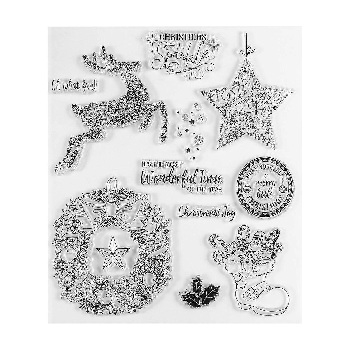Clear Stamp DIY Letter Rubber Clear Stamps for DIY 2Pcs Pack