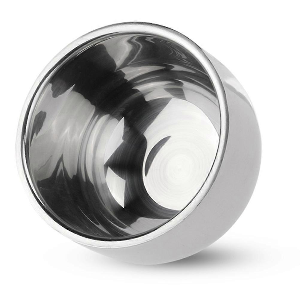 Scheerzeep Mok Kom Roestvrij Staal Heren Accessoire Eenvoudig Ontwerp Zilver 1Set