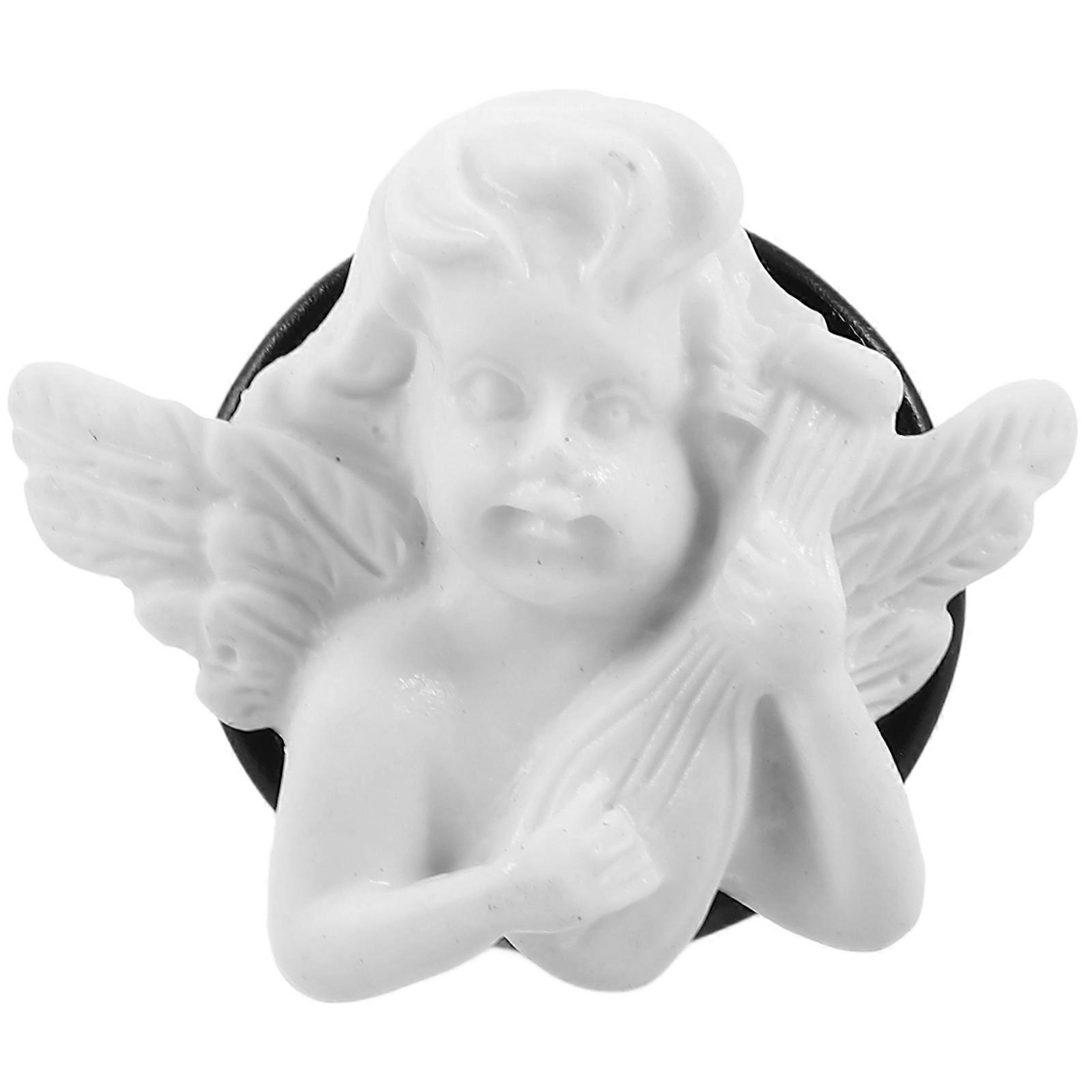 White Car Air Vent Clip Diffuser Angel Design for 4Pcs Accessories