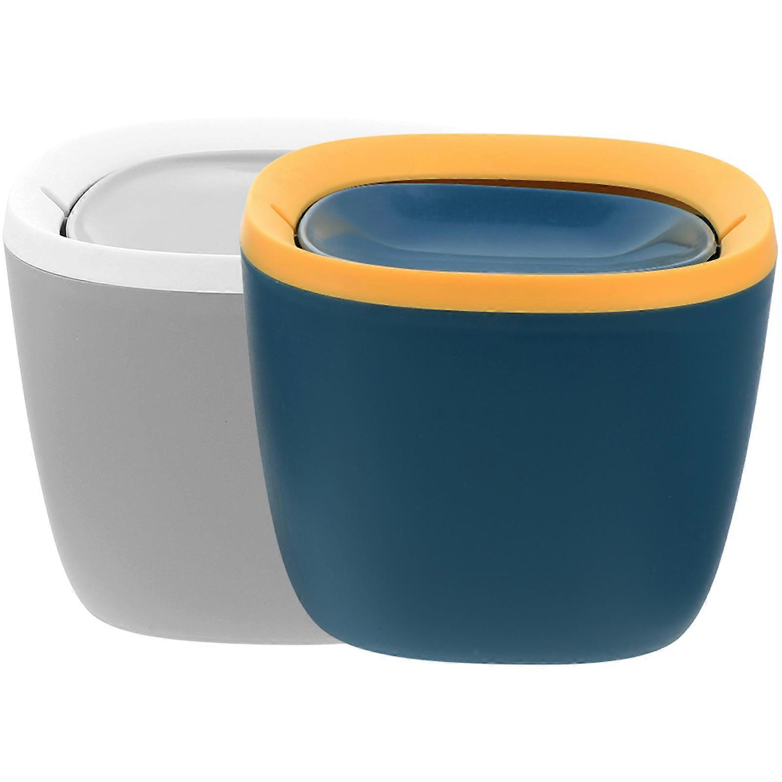 Small Waste Bucket Creative Desktop Trash Can for Decoration 8Pcs