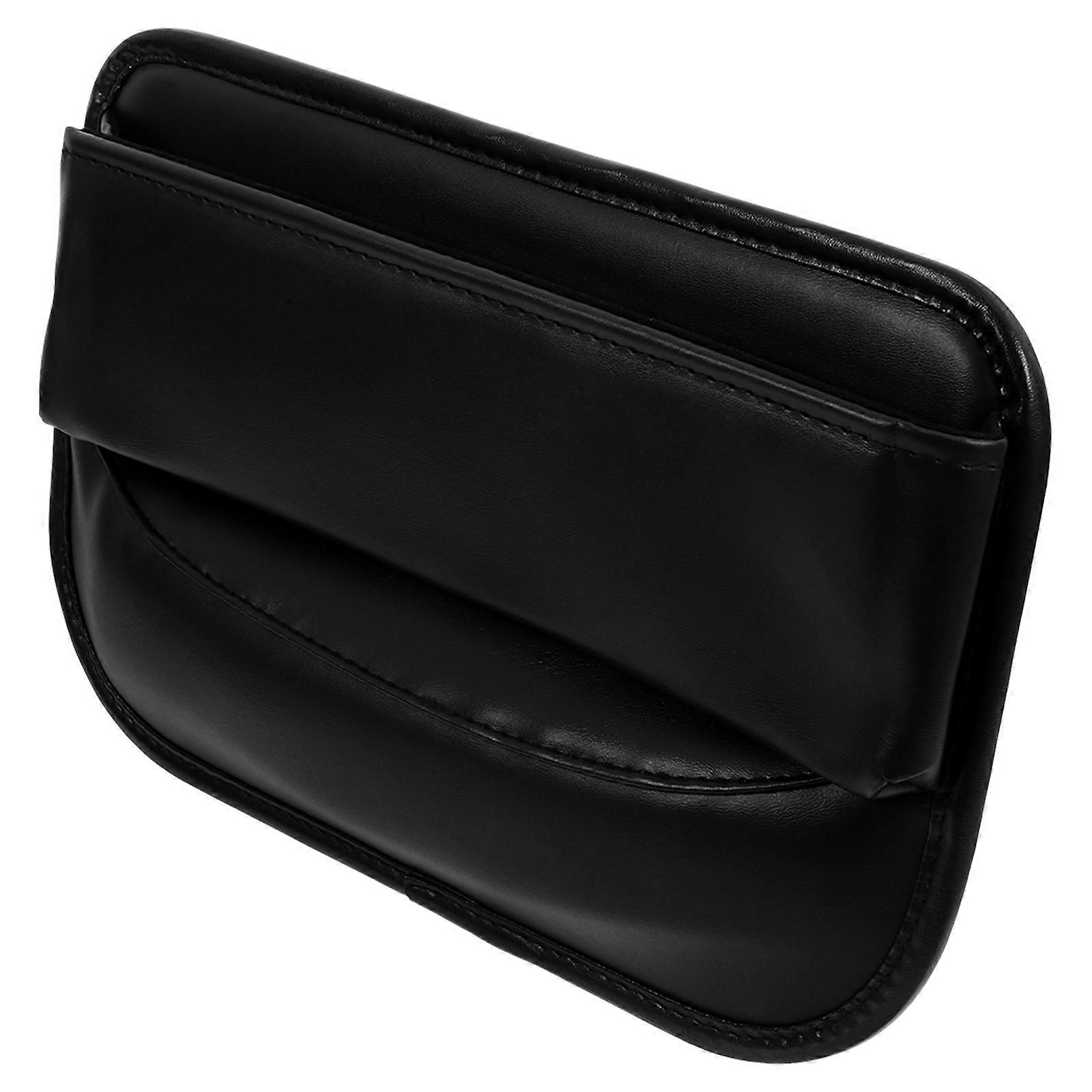 Car Seat Gap Organizer 2Pcs Black Rectangular Storage Solution For Car Owners Enhances Space Utilization