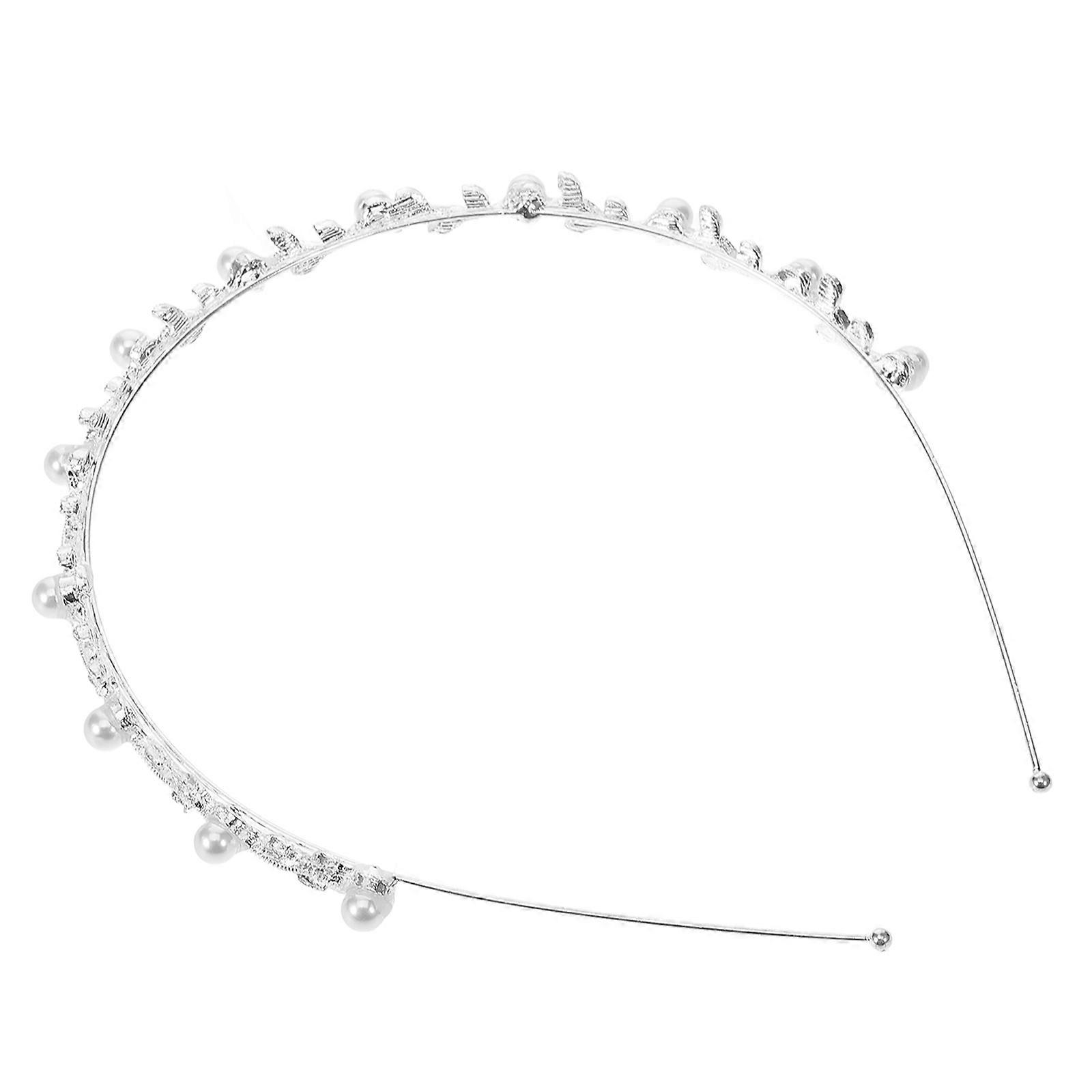 Grampos de cabelo de prata para casamento com pérolas e strass