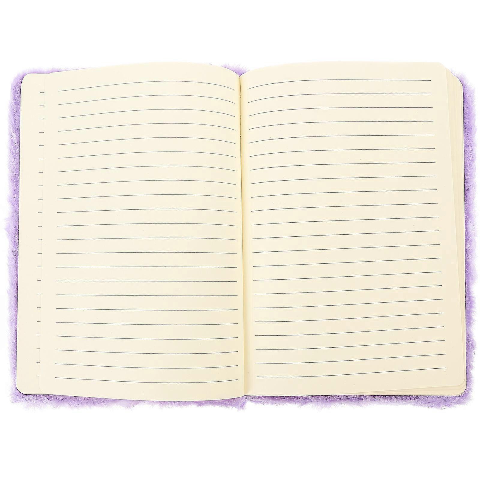 Cartoon Plush Notebook 4Pcs For Kids And Girls 21.5X14.8CM Ideal For School Daily Use Writing