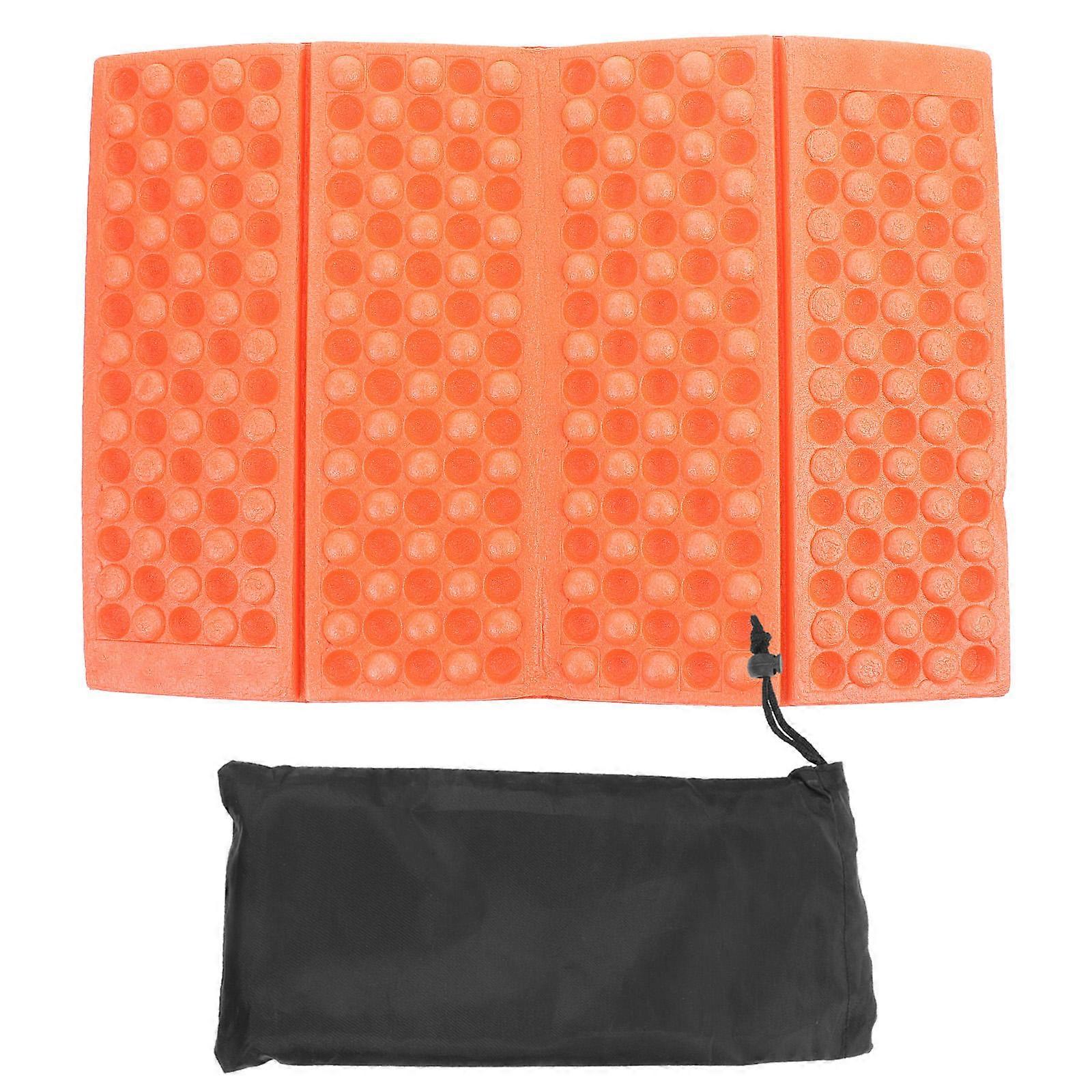 Outdoor Use Mat 4Set Orange Lightweight Portable Cushion For Hiking And Camping Activities