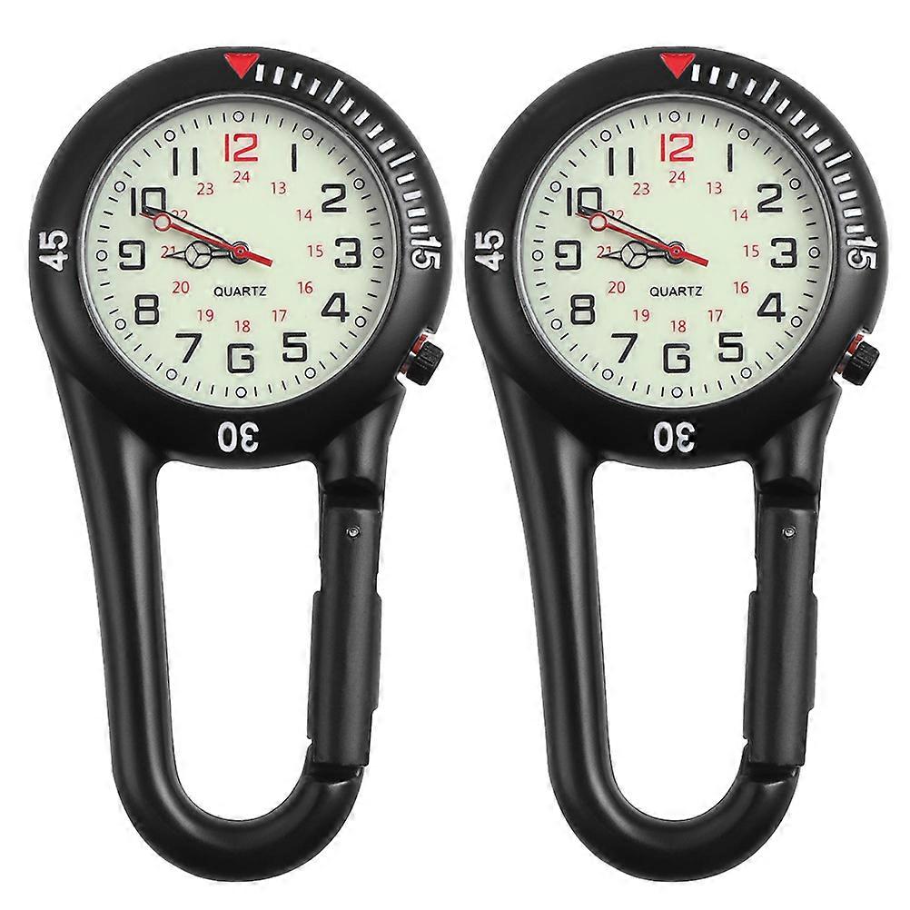 Clip Watch Backpack Fob Watch for Timekeeping 4Pcs with Night Fluorescent Dial