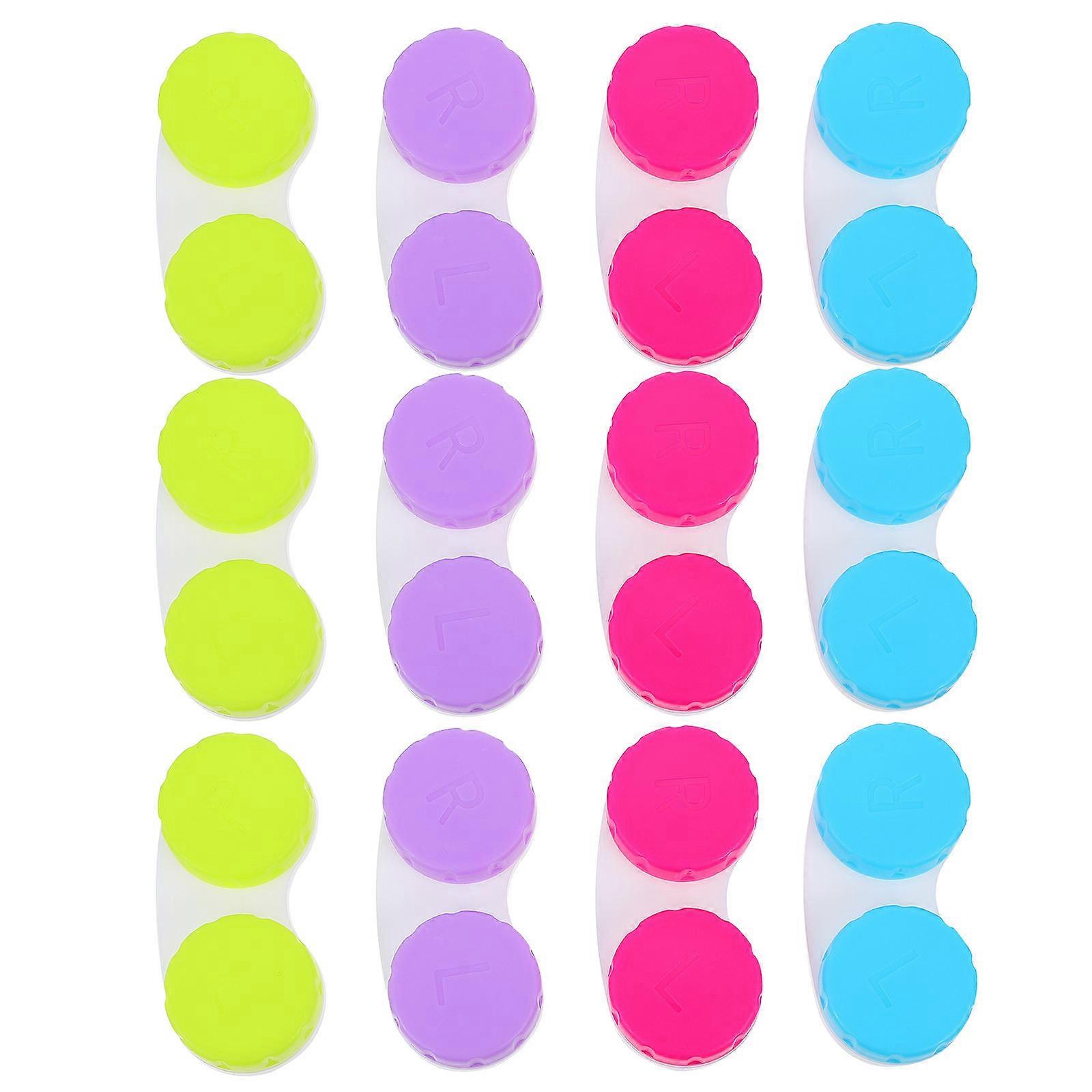 Eye Lens Case Portable for Storage 60Pcs Assorted Color Cosmetic Eye Lens Box