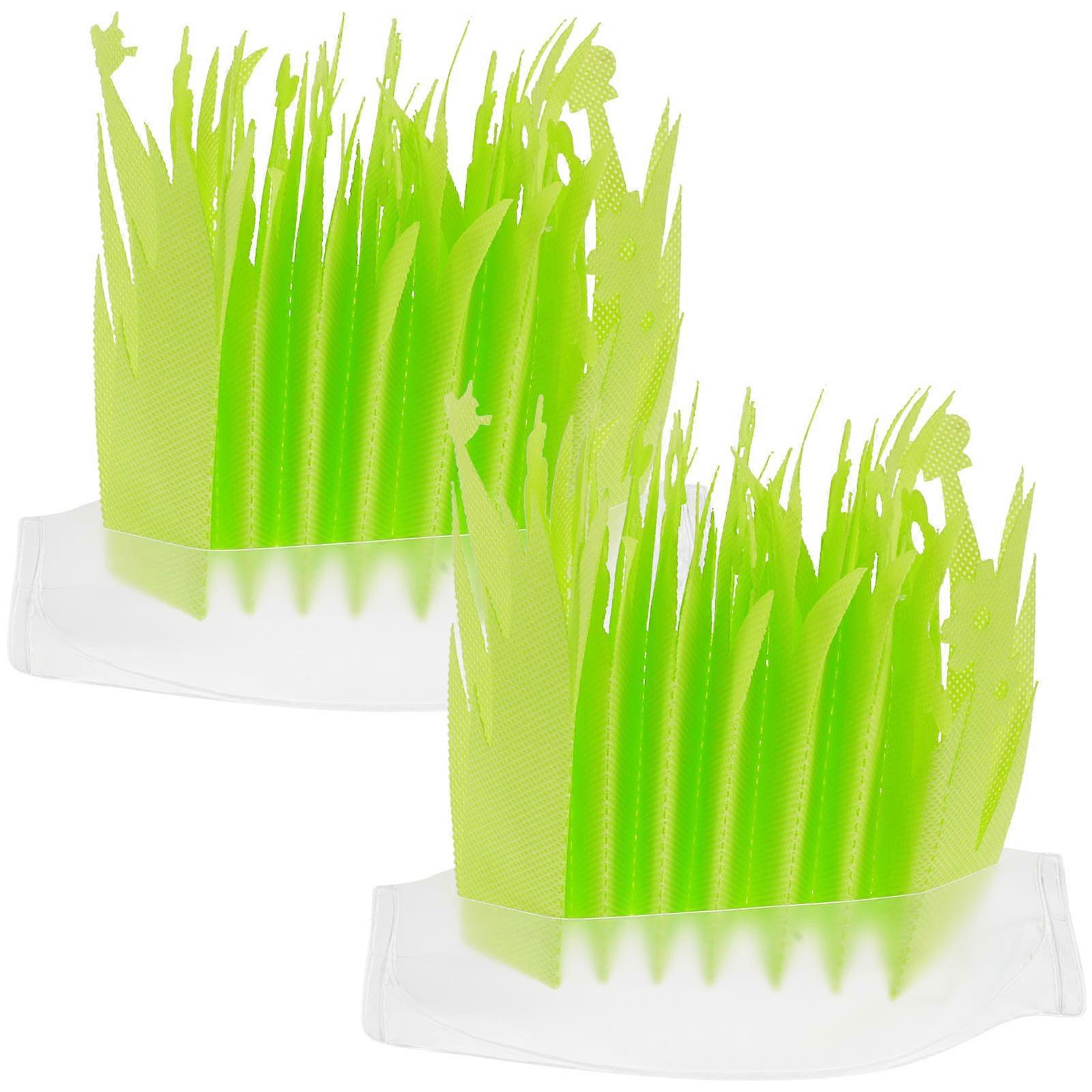 Reptile Tank Mister 2Pcs Humidifier Decorative Simulated Plants For Reptile Terrarium Indoor Use Green Moisturizing