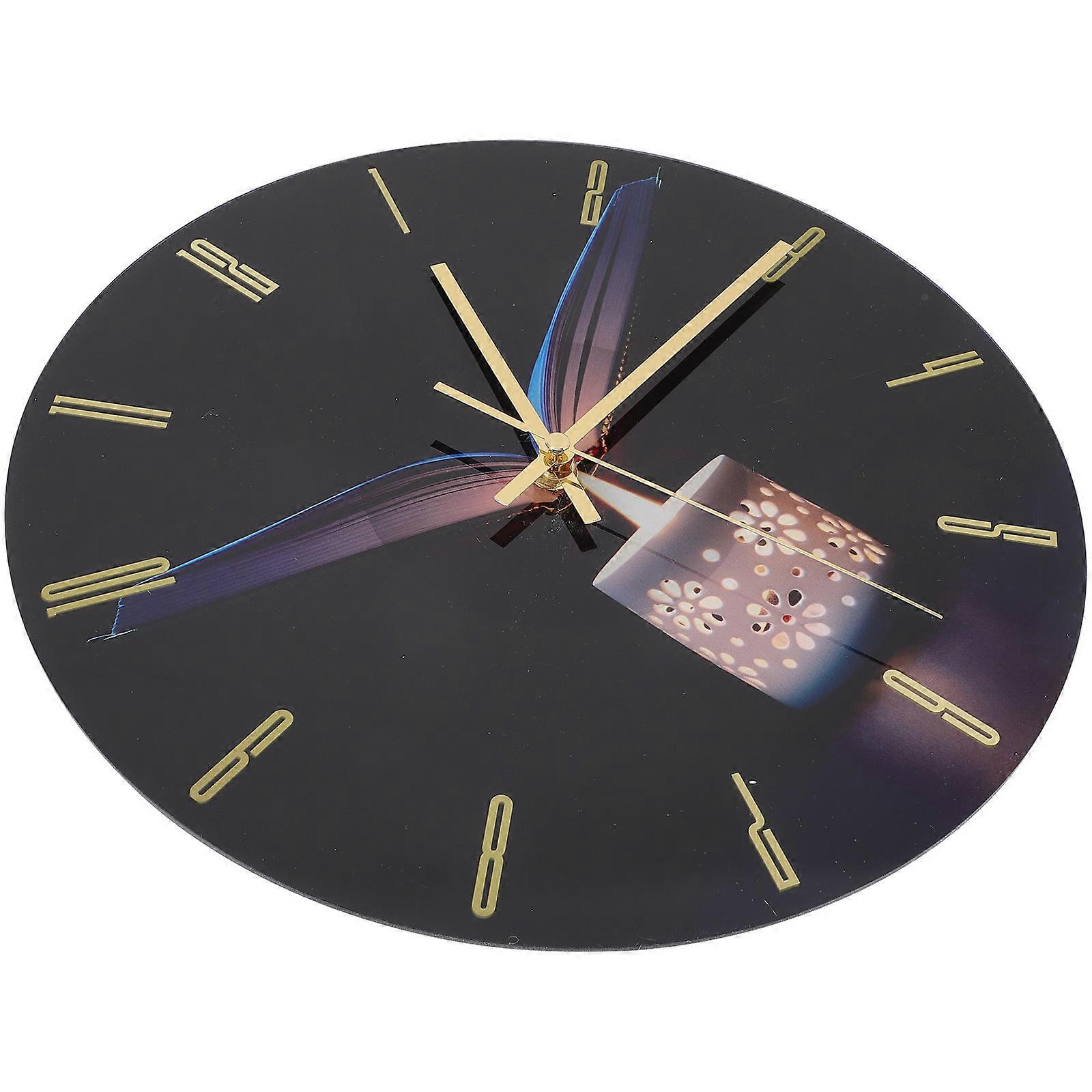 Round Silent Wall Clock Battery Operated Wall Clock Set of 4Pcs