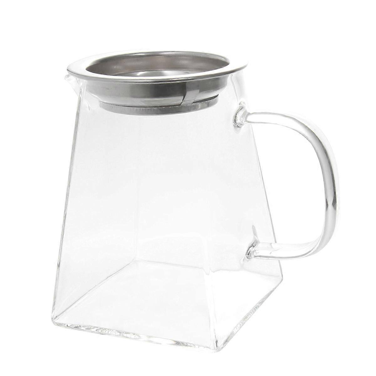 Glass Juice Bottles Square Use 4.7×4.7×3.1in Water Storage 1Pcs