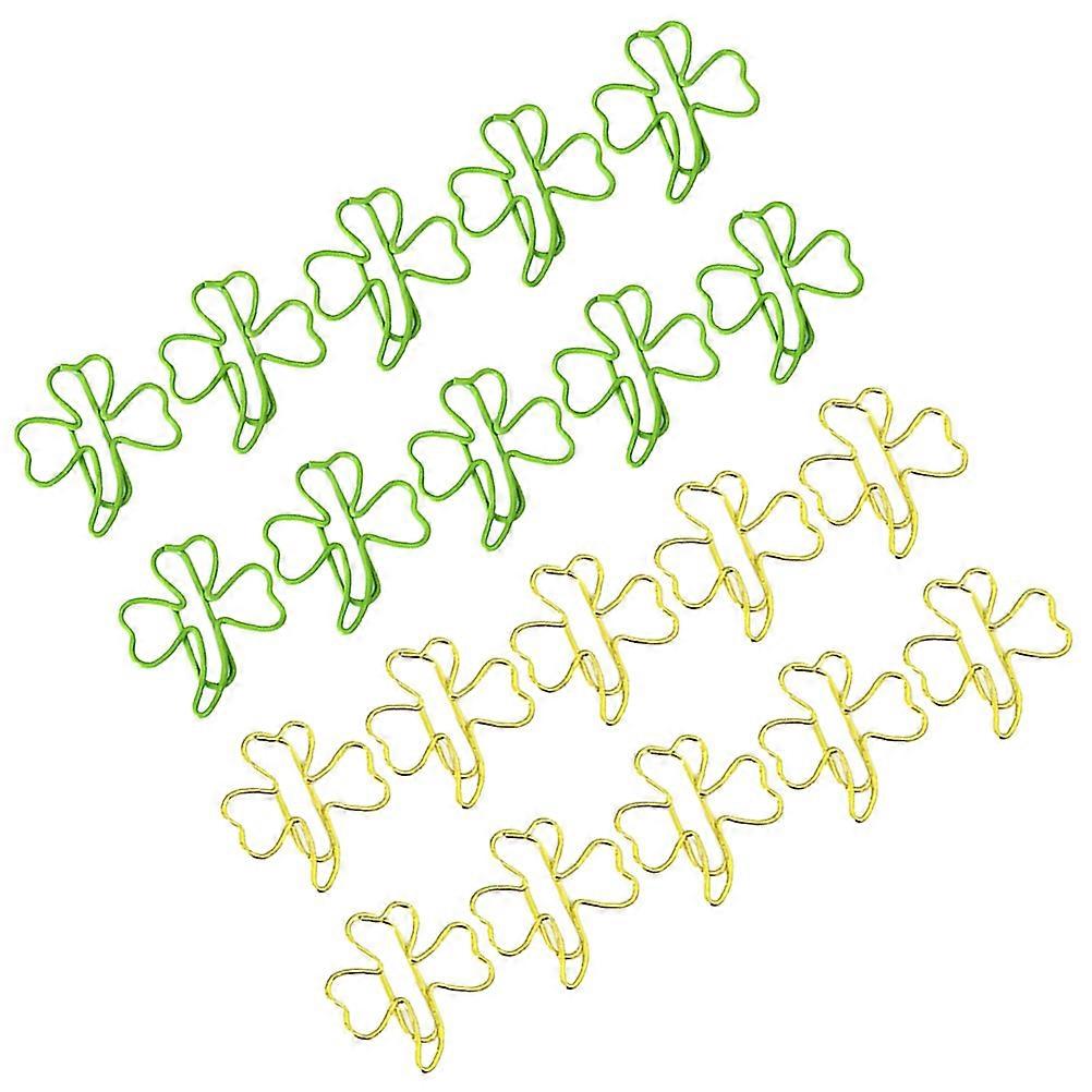 Metal Clover Paper Clips for Document Clips 100Pcs Collection