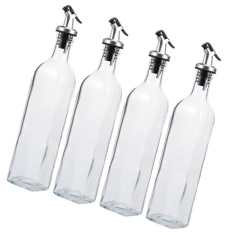 Multipurpose Seasoning Bottle Kitchenware 250ML Cylindrical Glass Storage 4Pcs