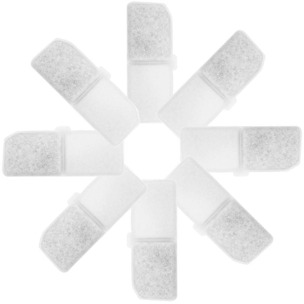 Cat Water Fountain Filter Element Pet Waterer Replacement Filters Odor Removal Softening Hard Water 8Pack