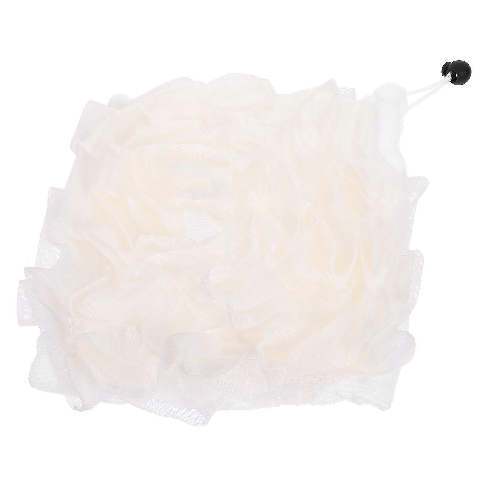 Exfoliating Bath Ball Skin Cleansing Tool For Bathing Occasions Featuring Round Shape And White Color 1Set