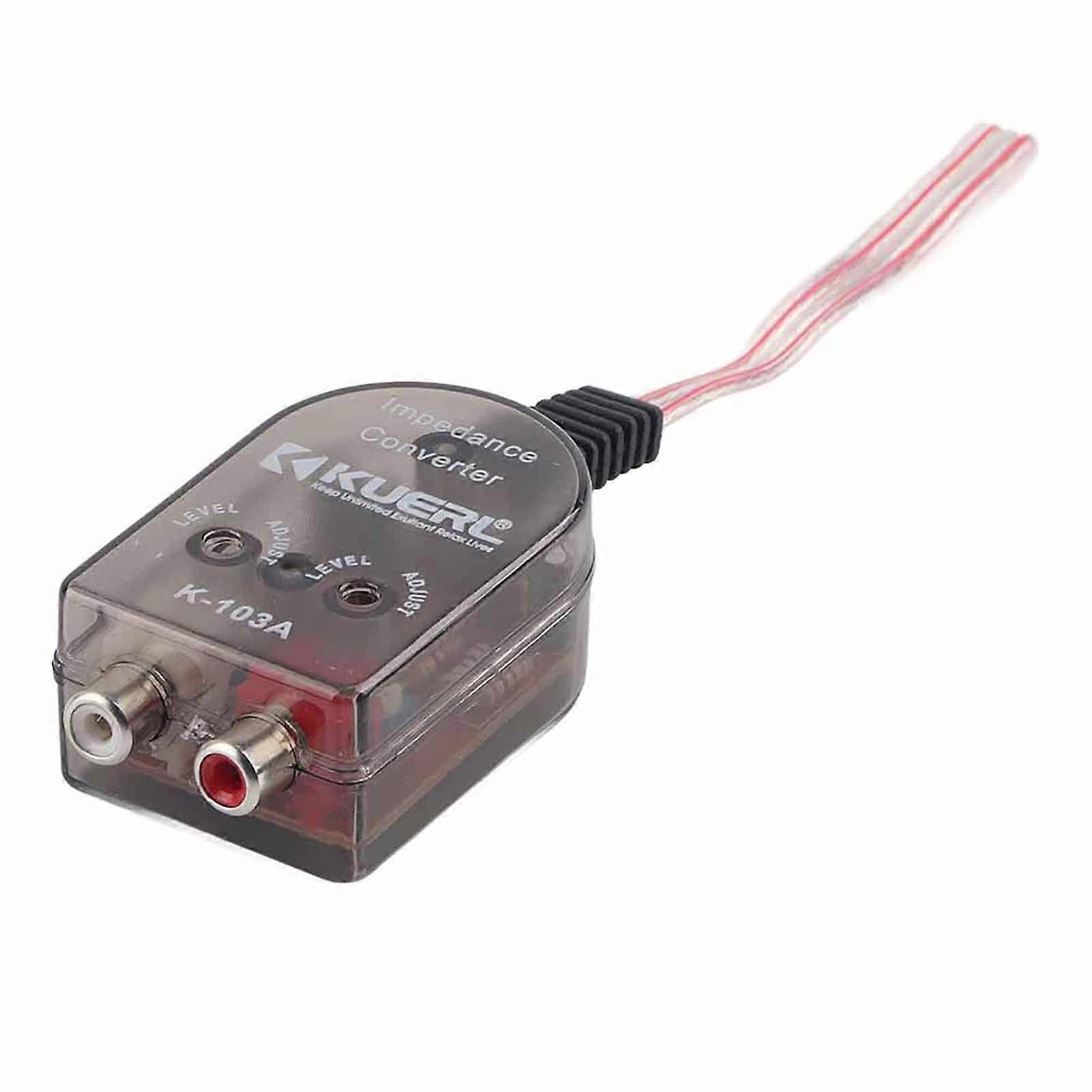 Car Stero Adjustable Speaker High To Low RCA Line Audio Impedance Converter