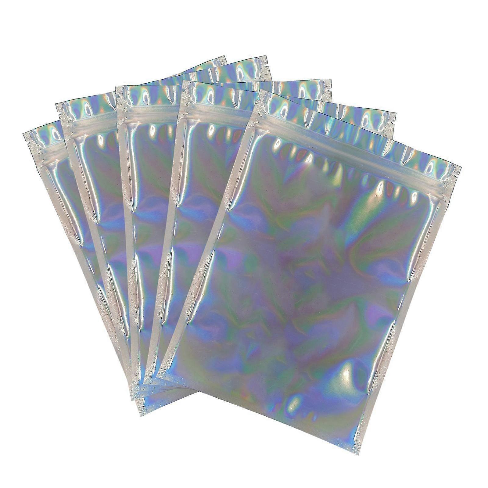Lock Bags Jewelry Earrings Laser Ziplock Food Packaging Organizer Storage Deodorant Color 100pcs Transparent Zip