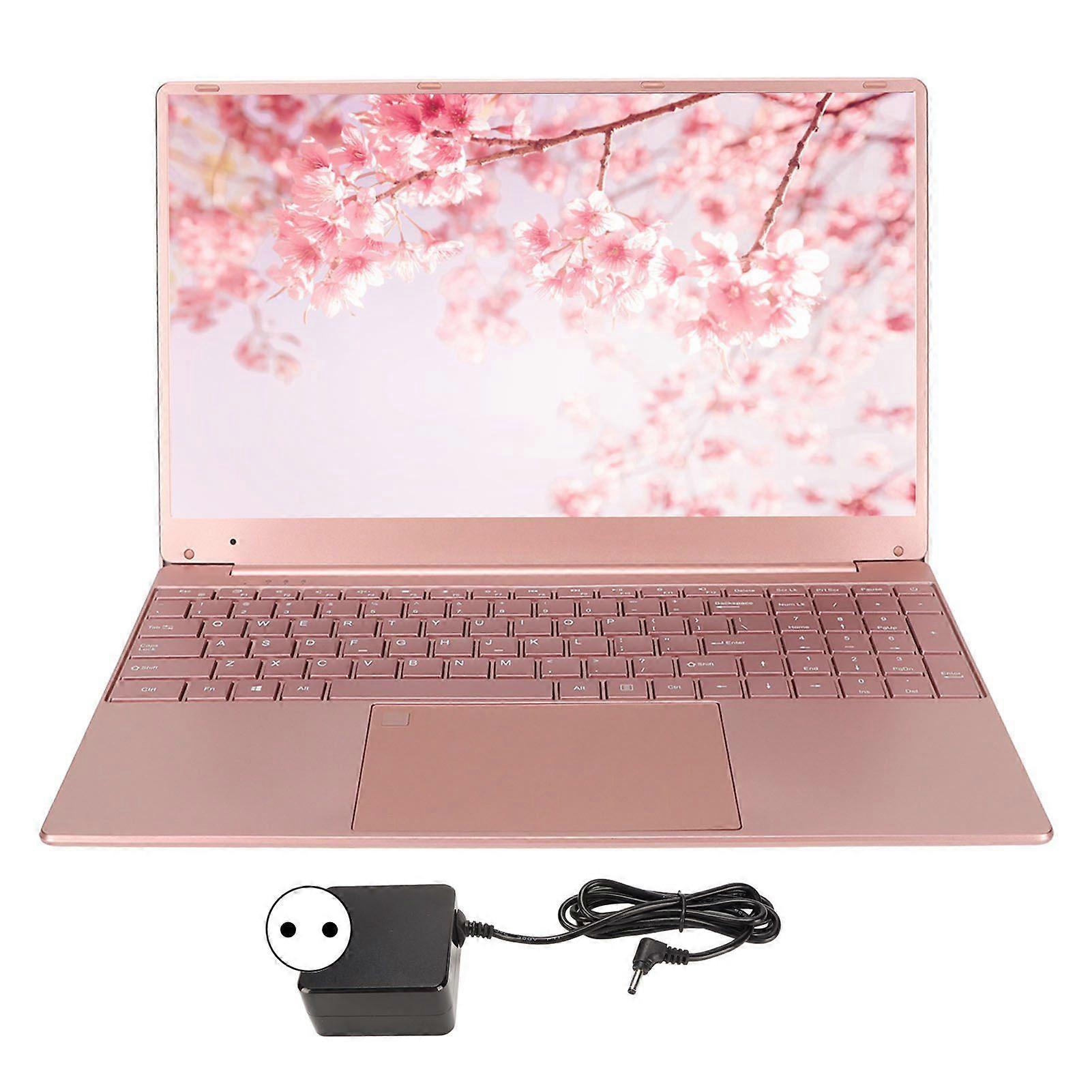 15.6in Laptop for N5095 CPU for Win11 Pink Laptop with Fingerprint Keypad Backlight Keyboard