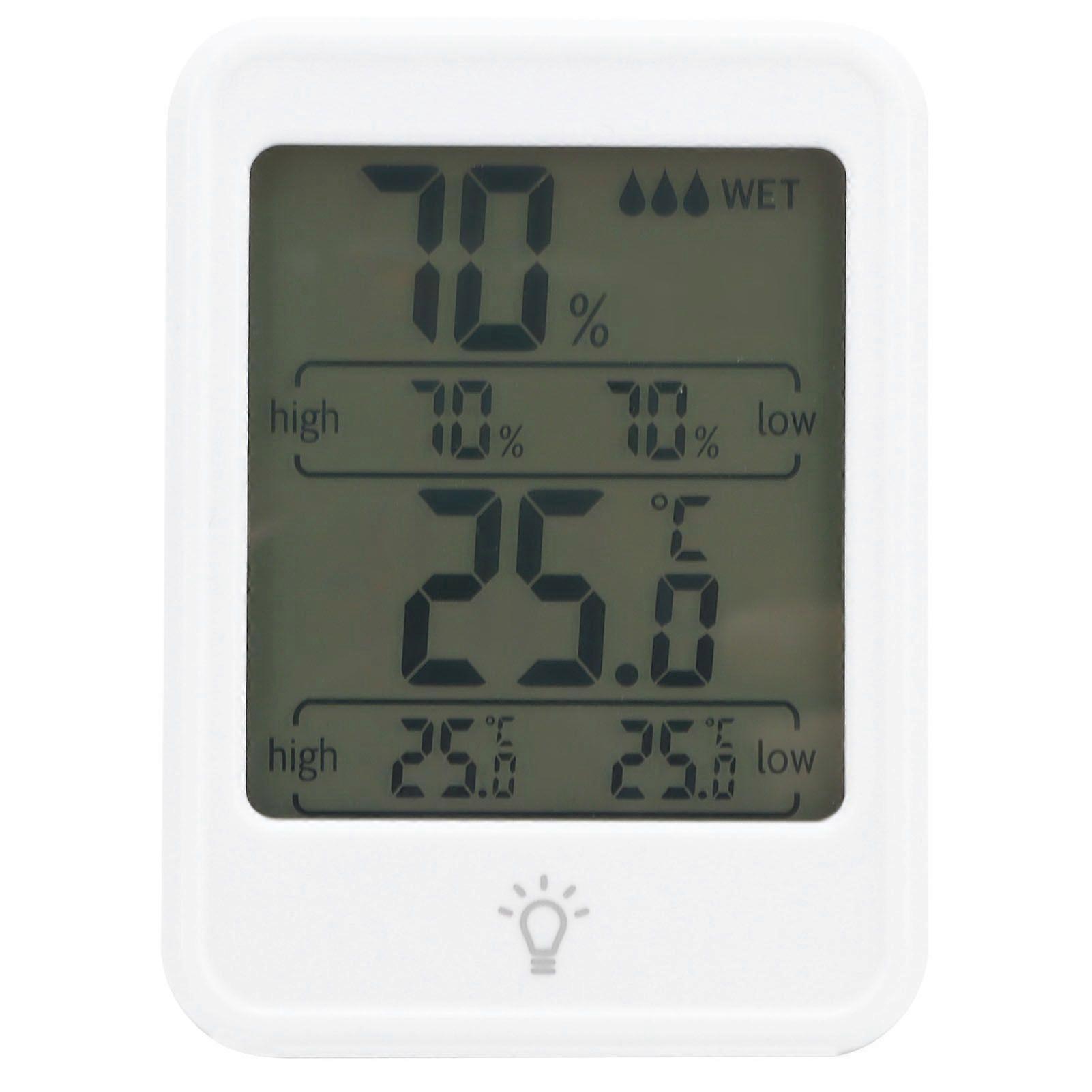 MC41 Thermometer Hygrometer Digital Temperature Humidity Meter Tester with LCD Display BacklightWhite