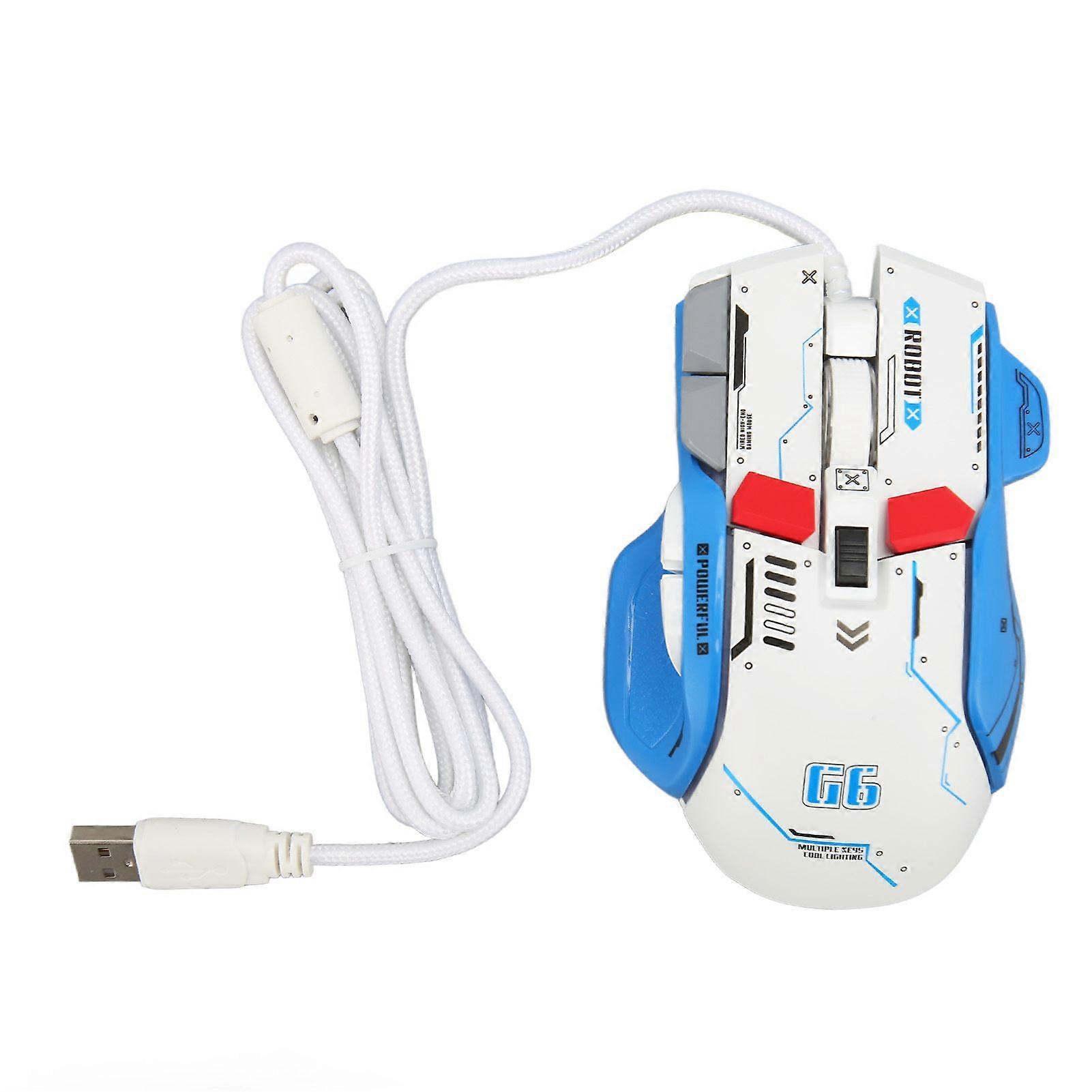 Wired Mechanical Mouse Macro Programming RGB Light Mouse 12800 DPI Gaming Mouse for Windows 7 8 10 for IOS