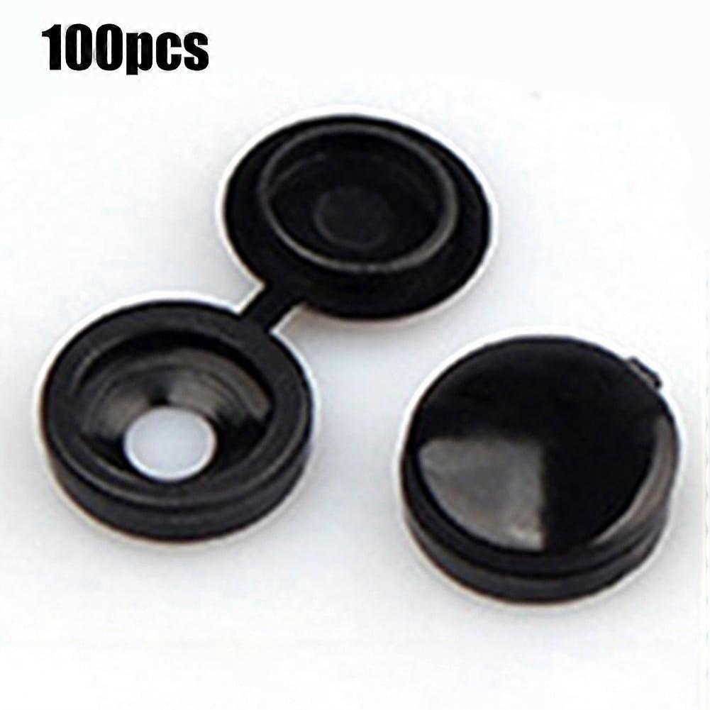 100 Pcs Fixing Hinged Plastic Screw Cover Button Nuts Bolts Decorative Hardware