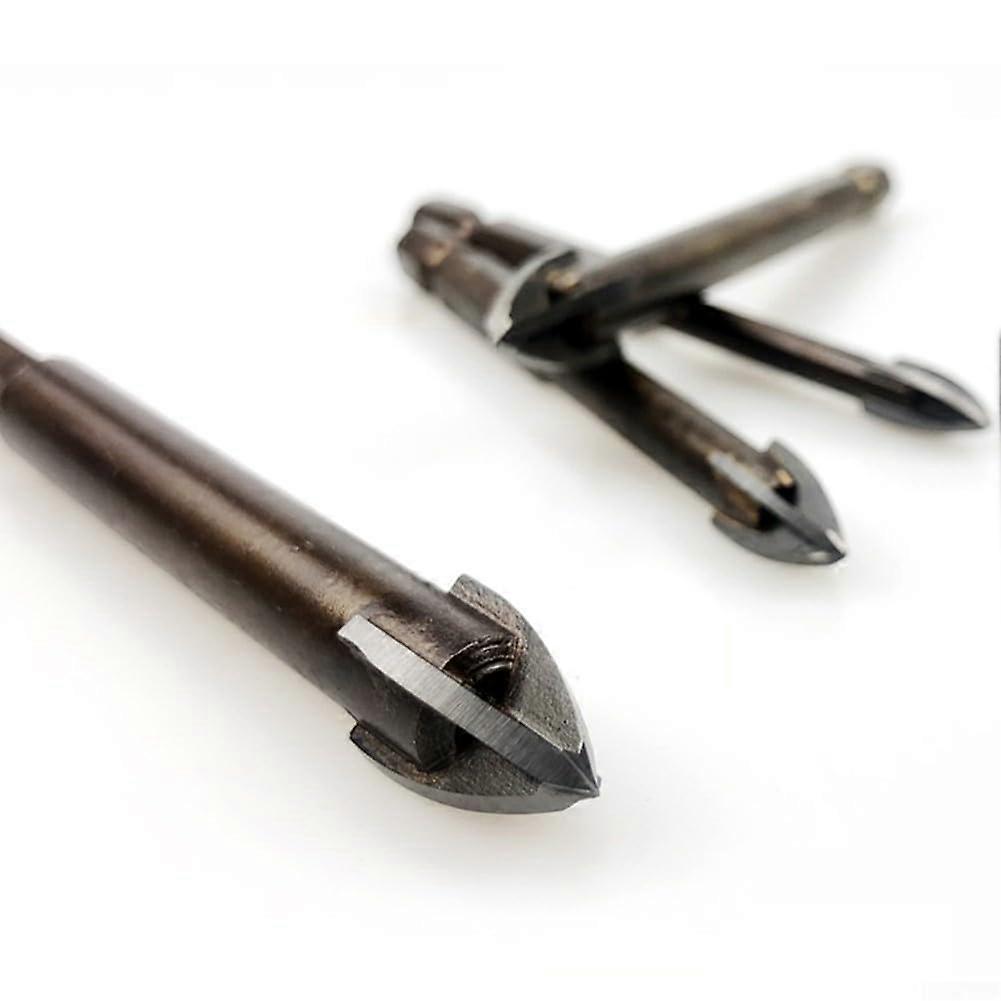 Carbide Point Drill Bits Set of 4 with 4 Cutting Edges for Metal, Wood, and Masonry Drilling Applications