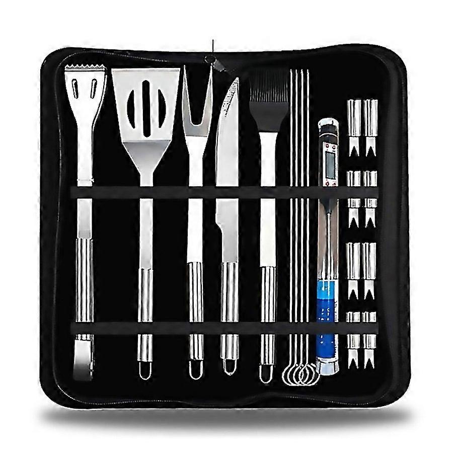 For 18 In 1 Outdoor Tableware Set Camping Barbecue Tableware Picnic Tool Set With Thermometer