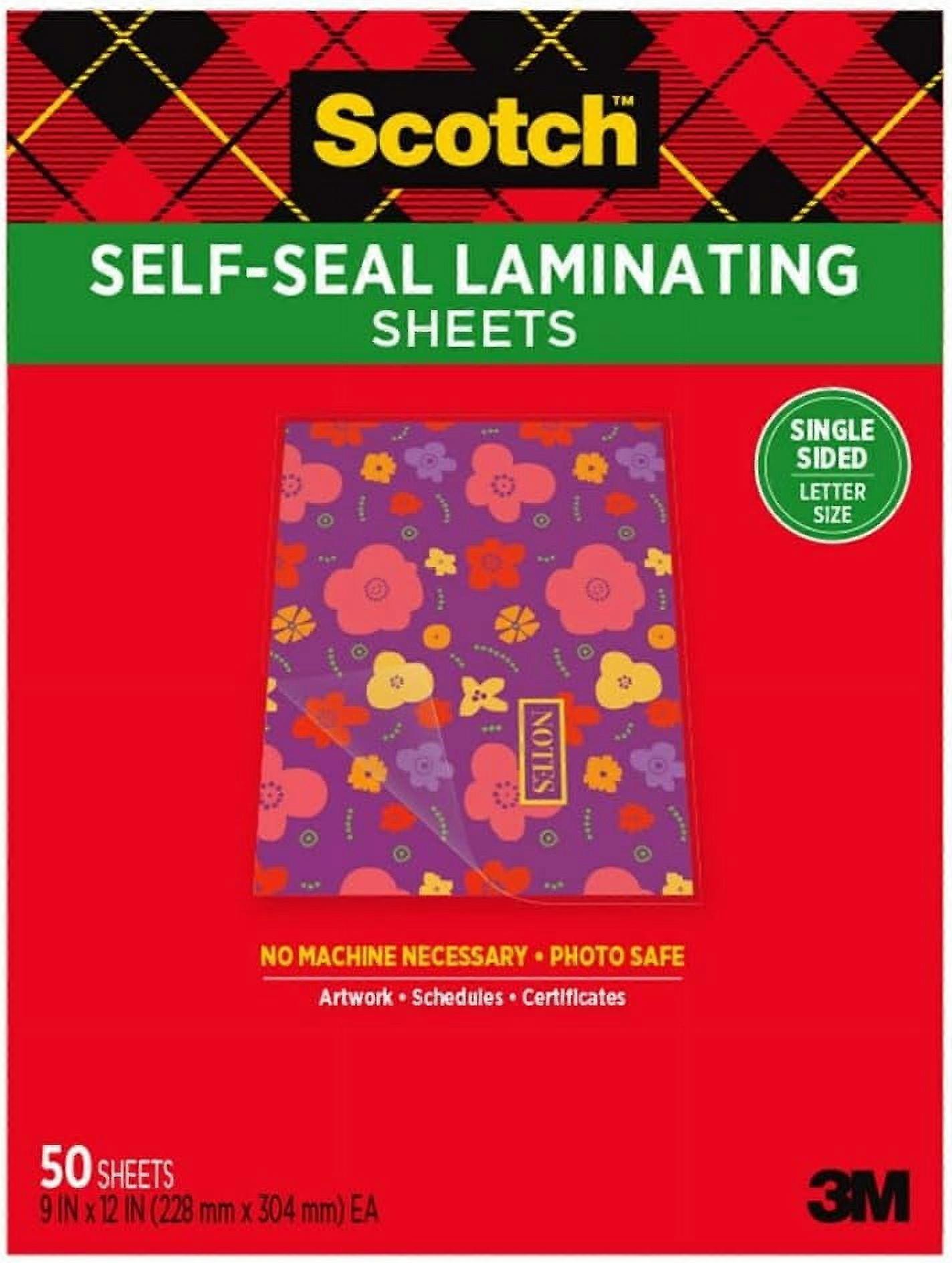 Self-Seal Laminating Sheets, 50 Sheets, Single Sided, Letter Size (LS854SS-50)